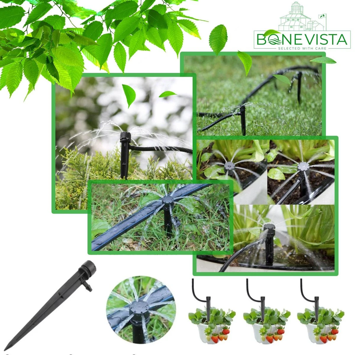 Bone Vista® 155 Stuks Water Druppelslang Irrigatiesysteem Tuin – Bewateringssysteem & Druppelsysteem - Afbeelding 8
