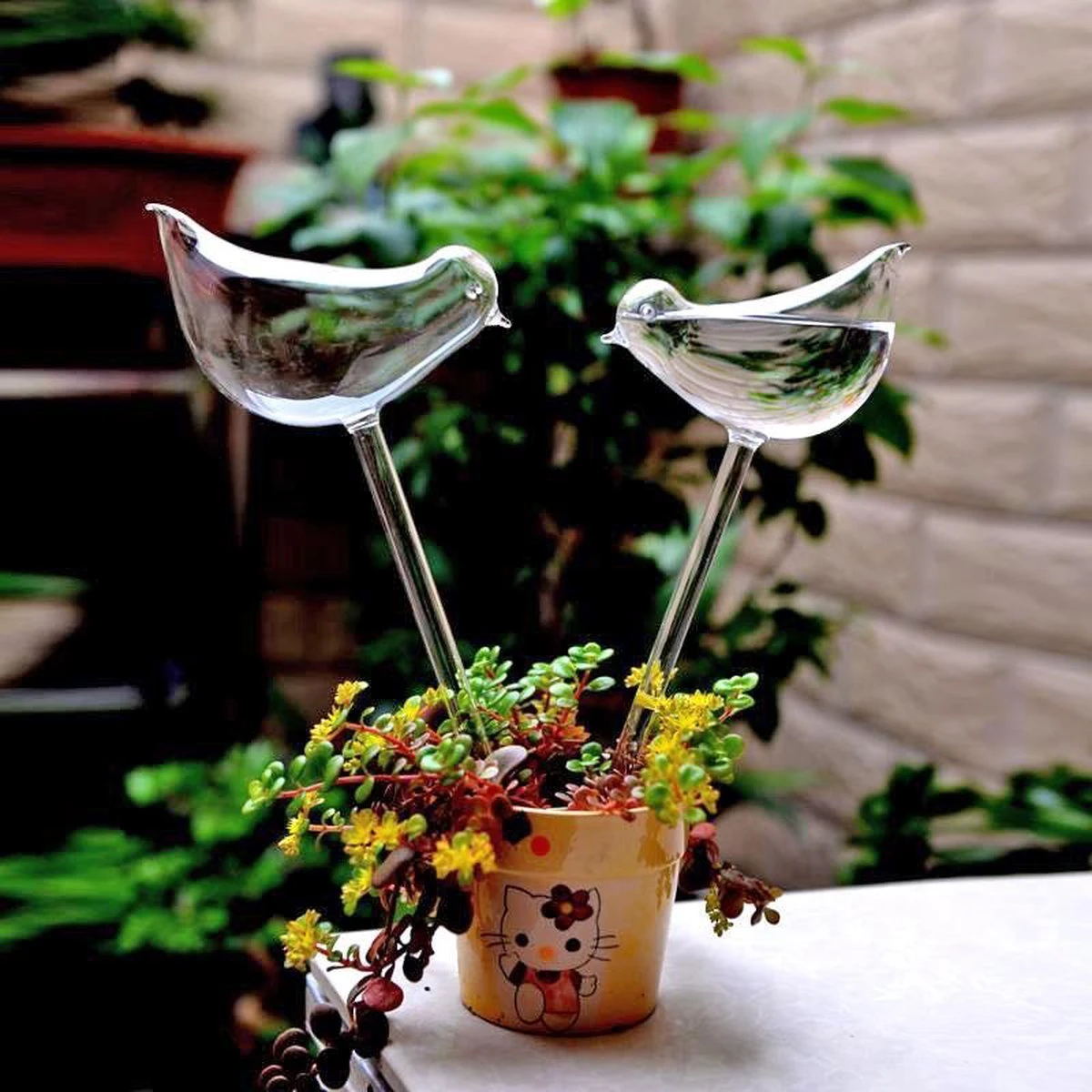 Planten Watergever Glazen Vogel (set Van 2) - Afbeelding 3