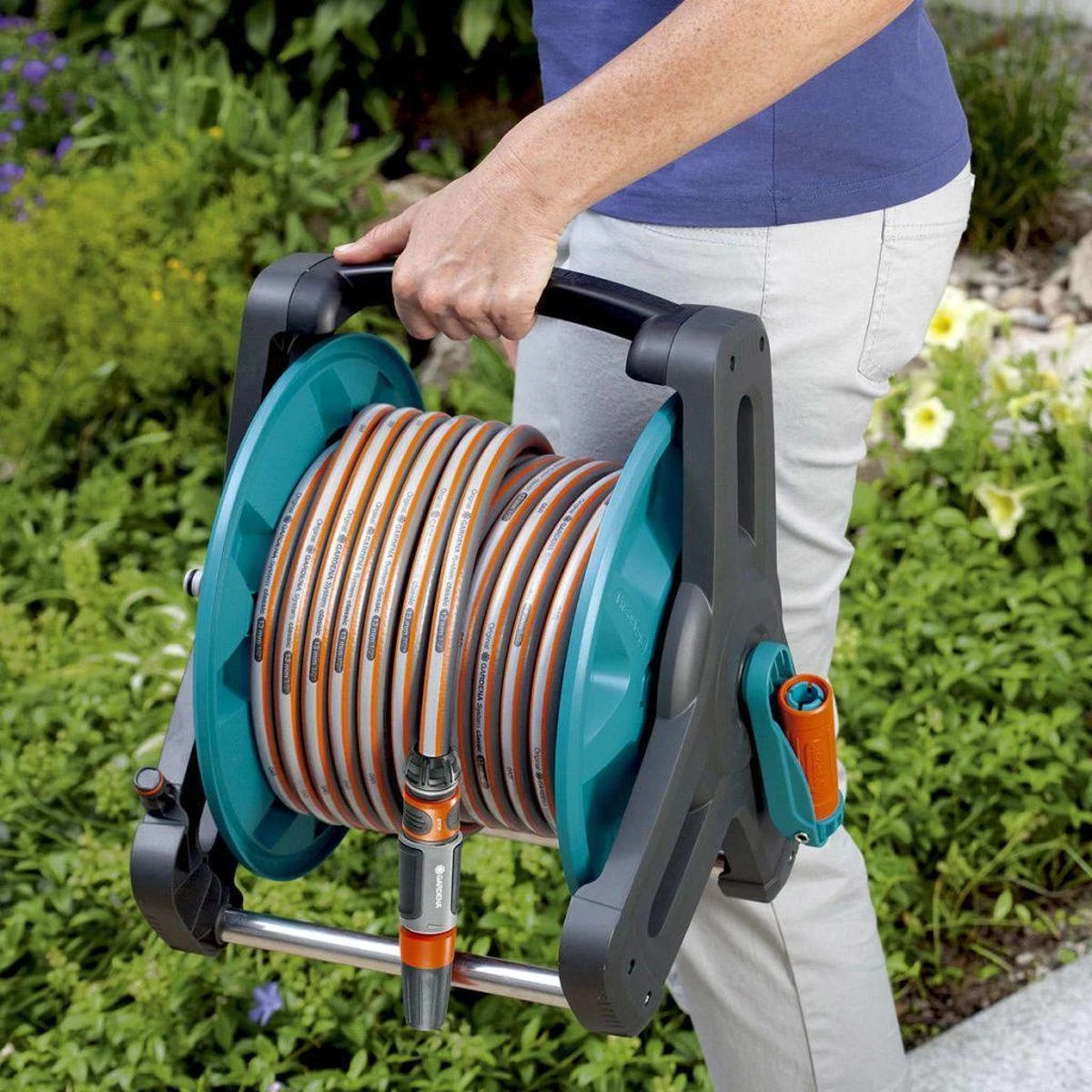 GARDENA Classic Slanghouder 50 - Geschikt Voor 50 M Ø13 Mm / 40 M Ø15 Mm / 30 M Ø19 Mm Slang - Afbeelding 3