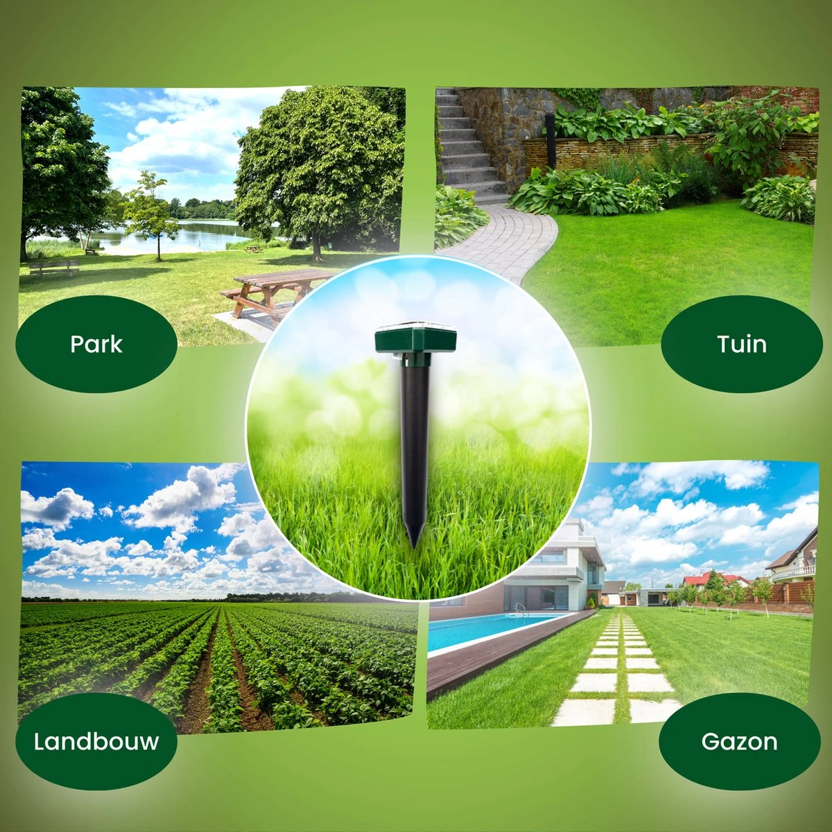 Aniway®- Mollenverjager - 2 Of 4 Stuks - Mollenbestrijding - Op Zonne-energie - Diervriendelijk - Waterdicht - Strakke Tuin/gazon/perceel - Afbeelding 10