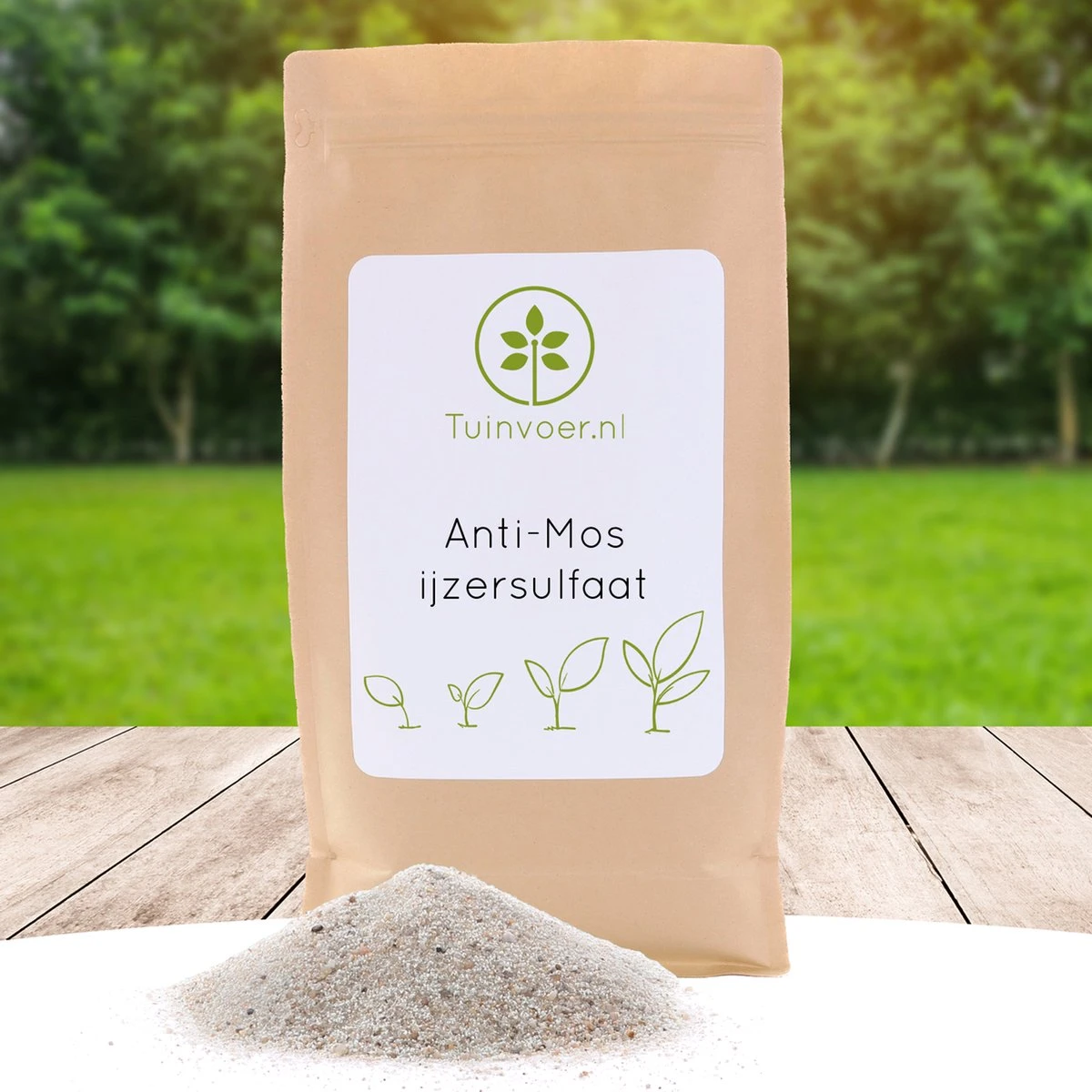 Anti Mos Ijzersulfaat - Dood Het Mos In Uw Gazon En Bevordert De Diepgroene Kleur - 6kg - 100m² - Direct En Gemakkelijk Te Strooien - Gazonmest - Mos Bestrijding - Hersluitbare Verpakking