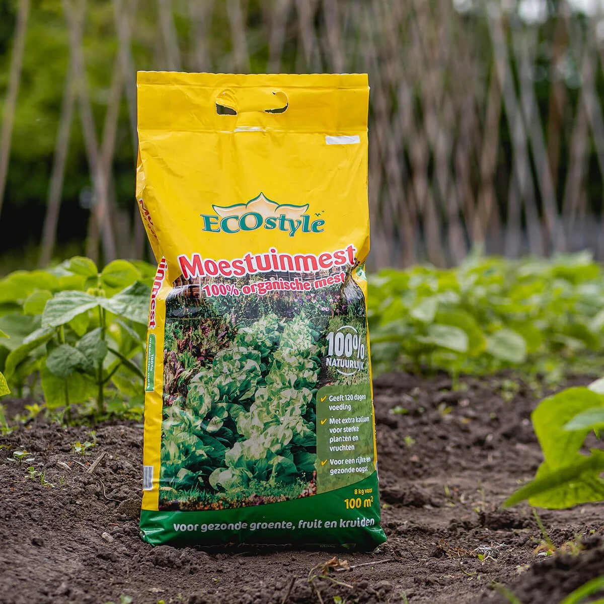 ECOStyle Moestuinmest Voor Eetbare Gewassen - Voor Fruit En Moestuin - Rijk Aan Kalium - 120 Dagen Voeding - 80 M² - 8 KG - Afbeelding 5