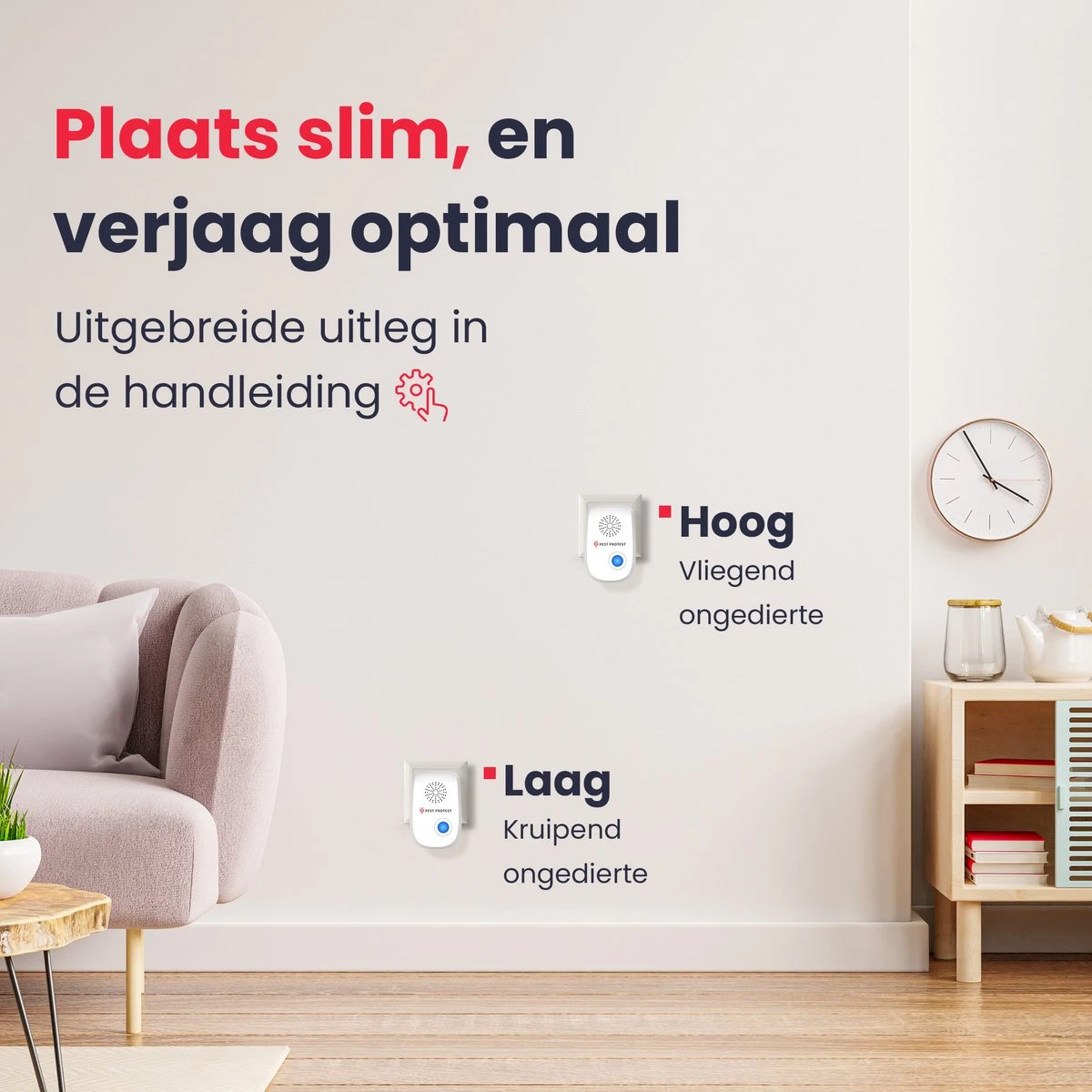 4-Pack Pest Protest® Muizenverjager – Ongedierte Verjager - Repeller Met Ultrasone – Insecten Reject – Diervriendelijk Muizen Bestrijding - Afbeelding 7