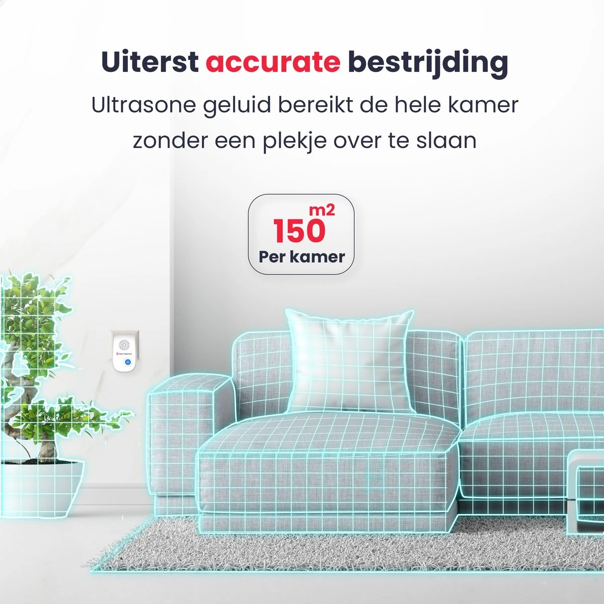 4-Pack Pest Protest® Muizenverjager – Ongedierte Verjager - Repeller Met Ultrasone – Insecten Reject – Diervriendelijk Muizen Bestrijding - Afbeelding 11