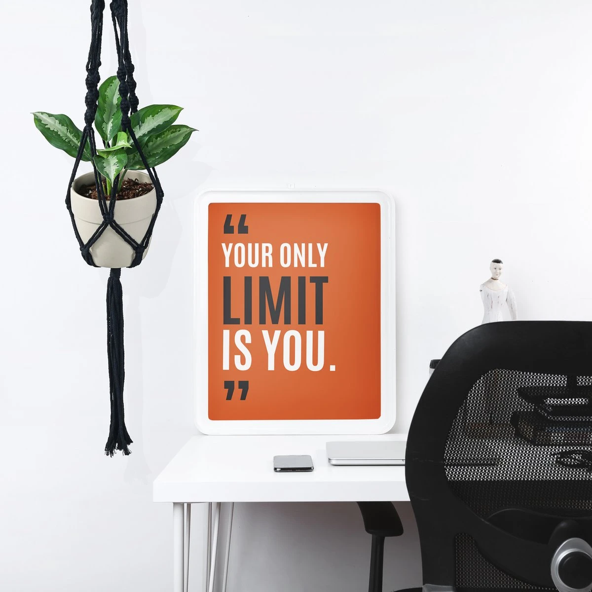 4 Stuks Zwarte Macrame Plantenhangers - Boho Handgeweven Katoen Hangpot Voor Binnen/Buiten - Hangende Bloempot Met Kralen - Macramé Touw/Koord Hangplant Houder - Bohemian Wandhanger Decoratie - Plant Hanger - Verticale Tuin Bloempothouder Planthanger - Afbeelding 7