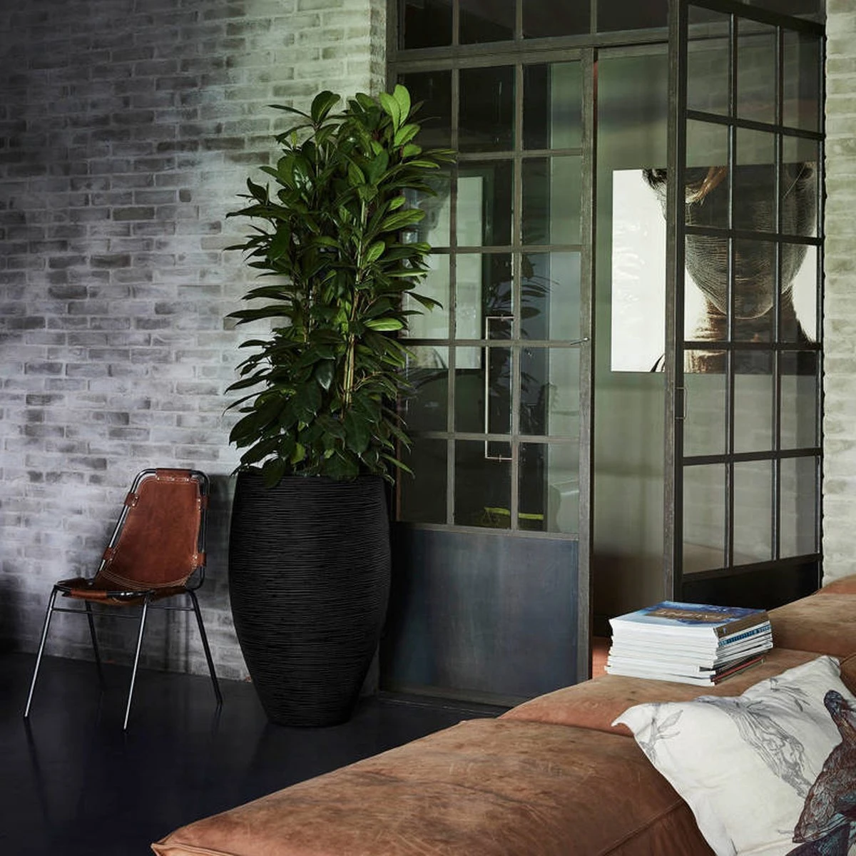 Capi Europe - Vaas Elegant Deluxe Rib NL - 45x72 - Zwart - Voor Binnen En Buiten - KBLR1138 - Afbeelding 3