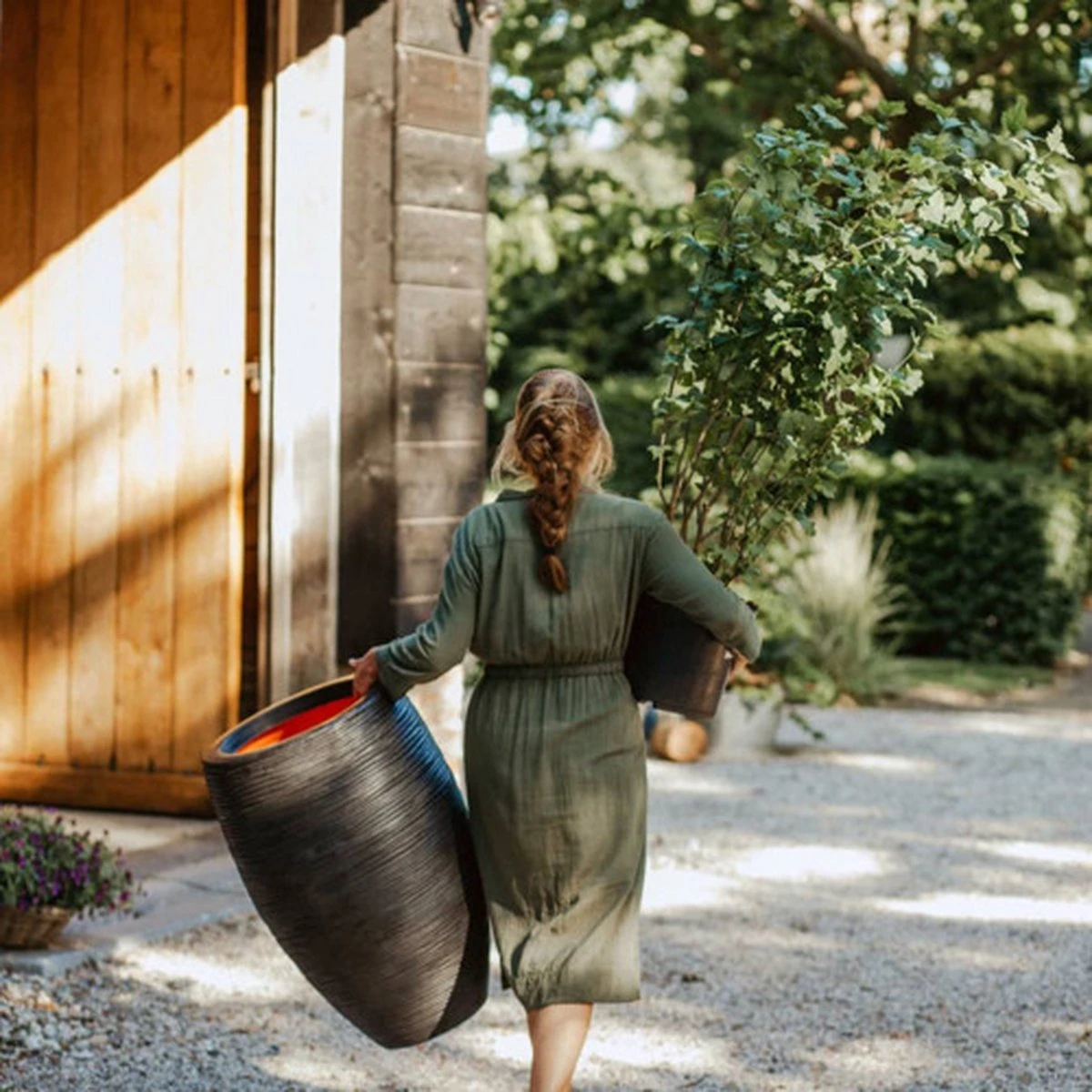 Capi Europe - Vaas Elegant Deluxe Rib NL - 45x72 - Zwart - Voor Binnen En Buiten - KBLR1138 - Afbeelding 9