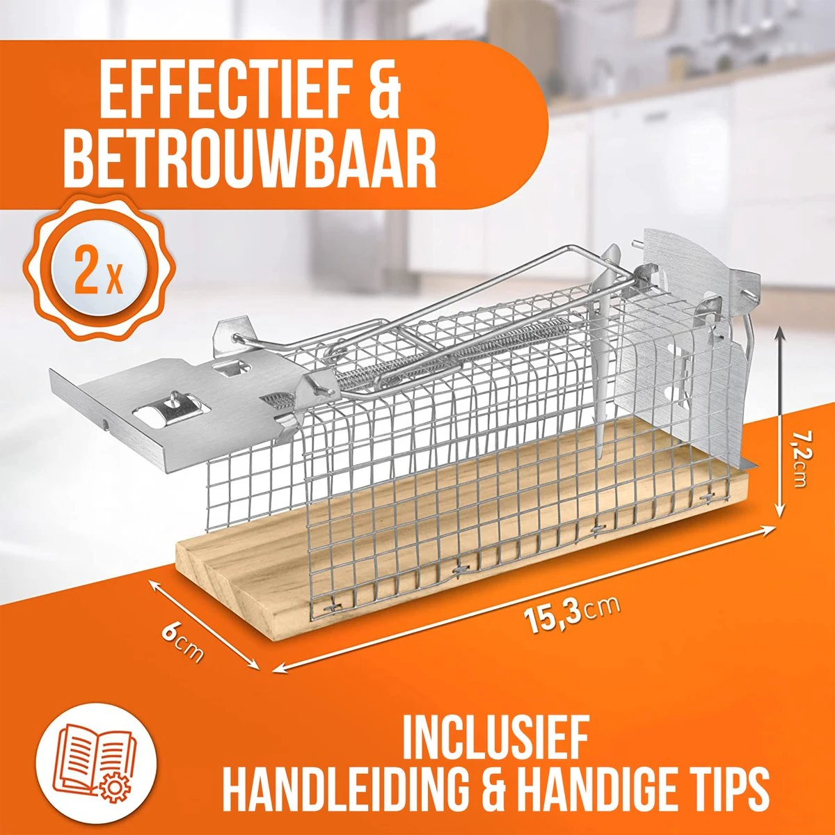 Strex Muizenval Voor Binnen En Buiten - Diervriendelijk - Levende Val - 2 Stuks - Afbeelding 4