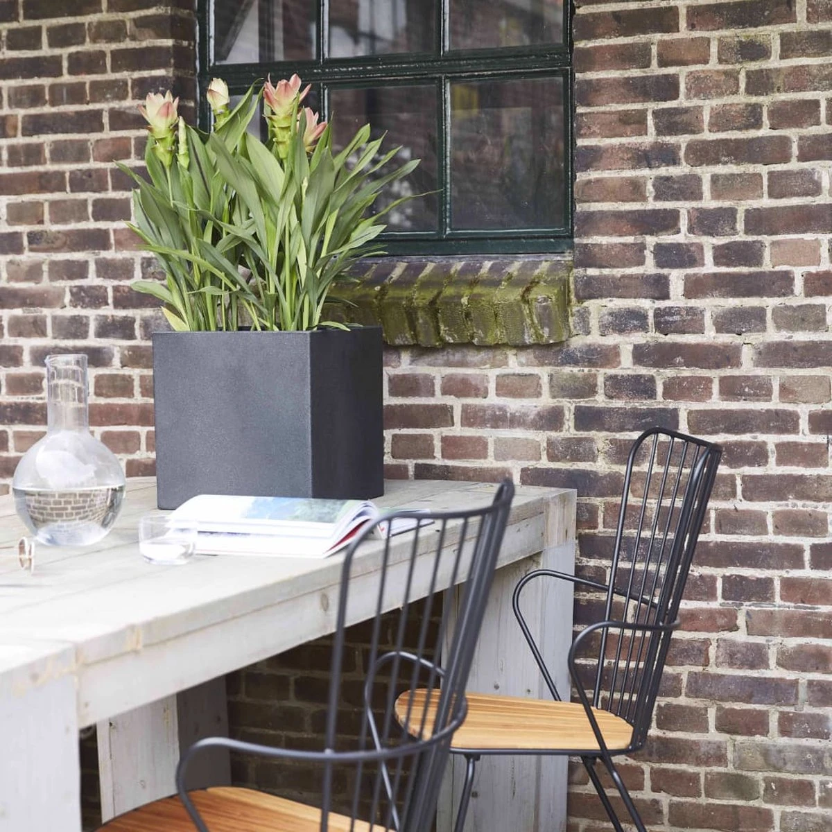 Capi Europe - Bloempot Vierkant Smooth NL - 30x30x30 - Zwart - Voor Binnen En Buiten - KBL902 - Afbeelding 7