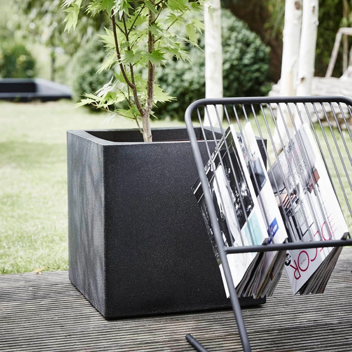 Capi Europe - Bloempot Vierkant Smooth NL - 30x30x30 - Zwart - Voor Binnen En Buiten - KBL902 - Afbeelding 11