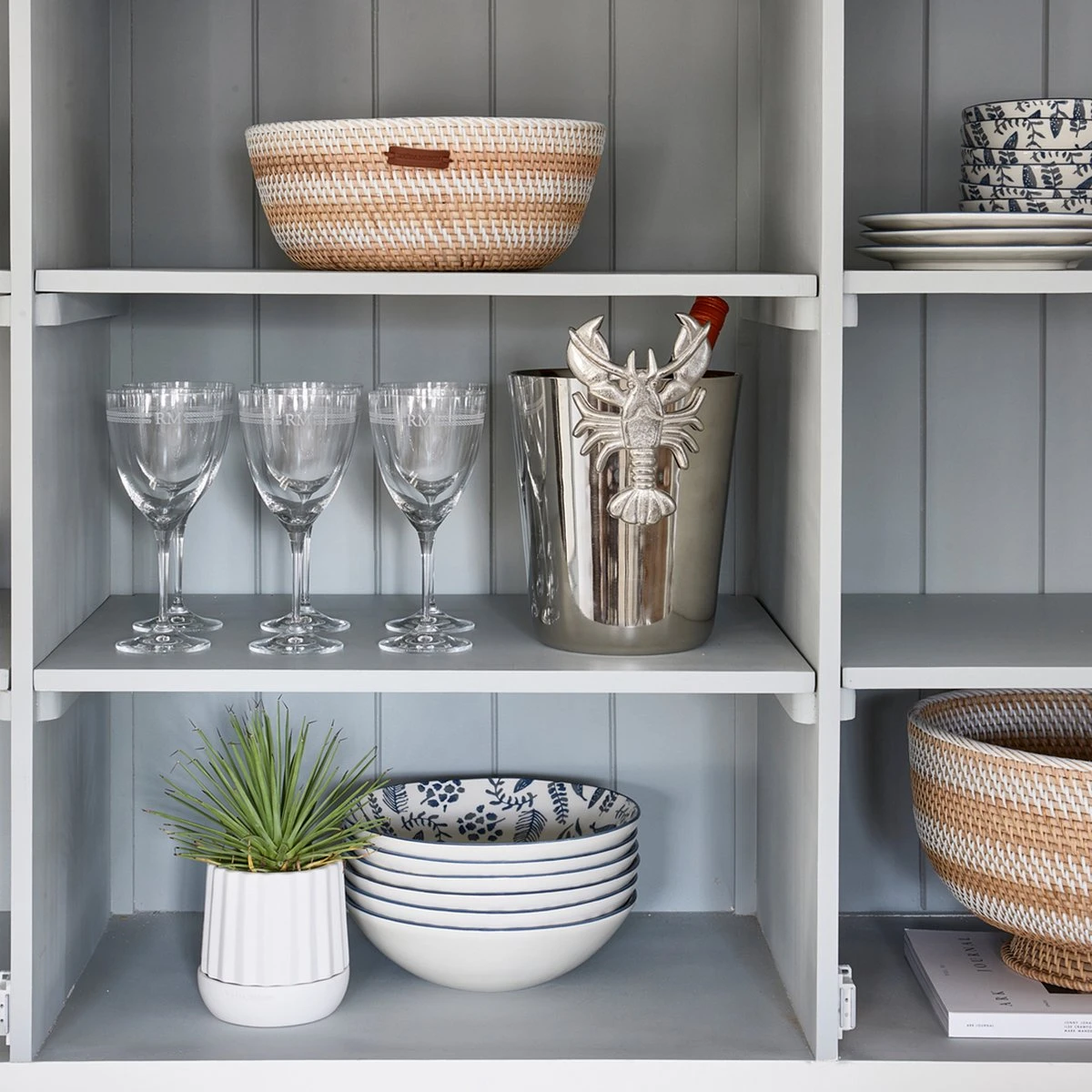 Riviera Maison Plantenbak Rond, Bloempot Met Ribbel - RM Let It Grow Planter - Wit - Porselein - Maat S - Afbeelding 5