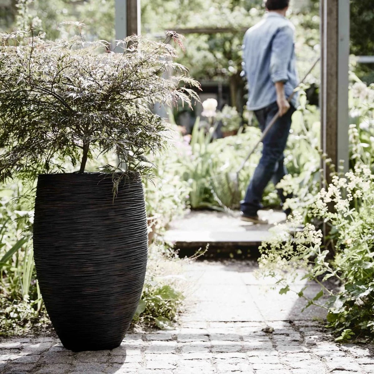Capi Europe - Vaas Elegant Deluxe Rib NL - 40x60 - Zwart - Voor Binnen En Buiten - KBLR1131 - Afbeelding 14