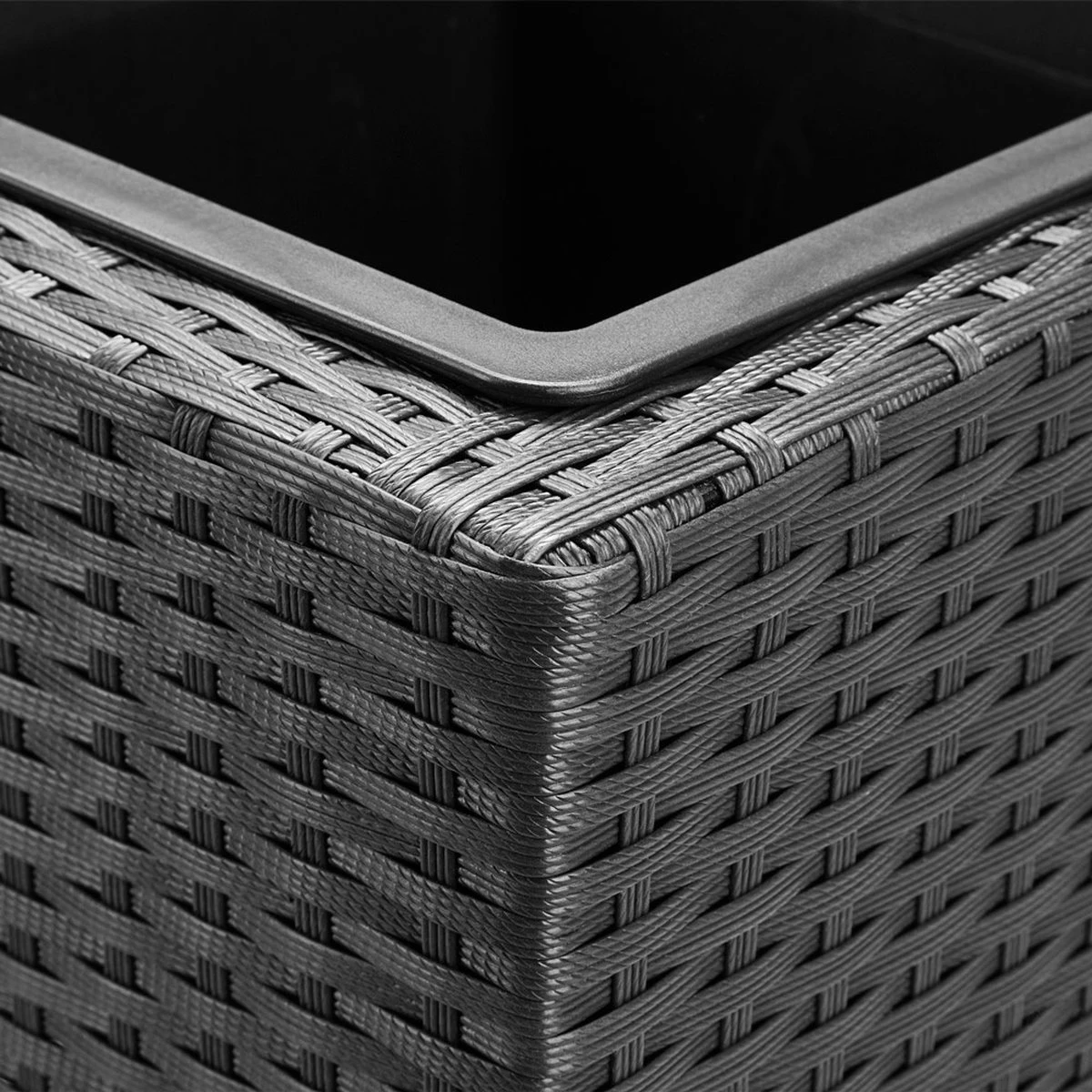 Casaria Staande Plantenbak – Met Waterafvoer 83x30,5x60cm - Zwart - Afbeelding 2