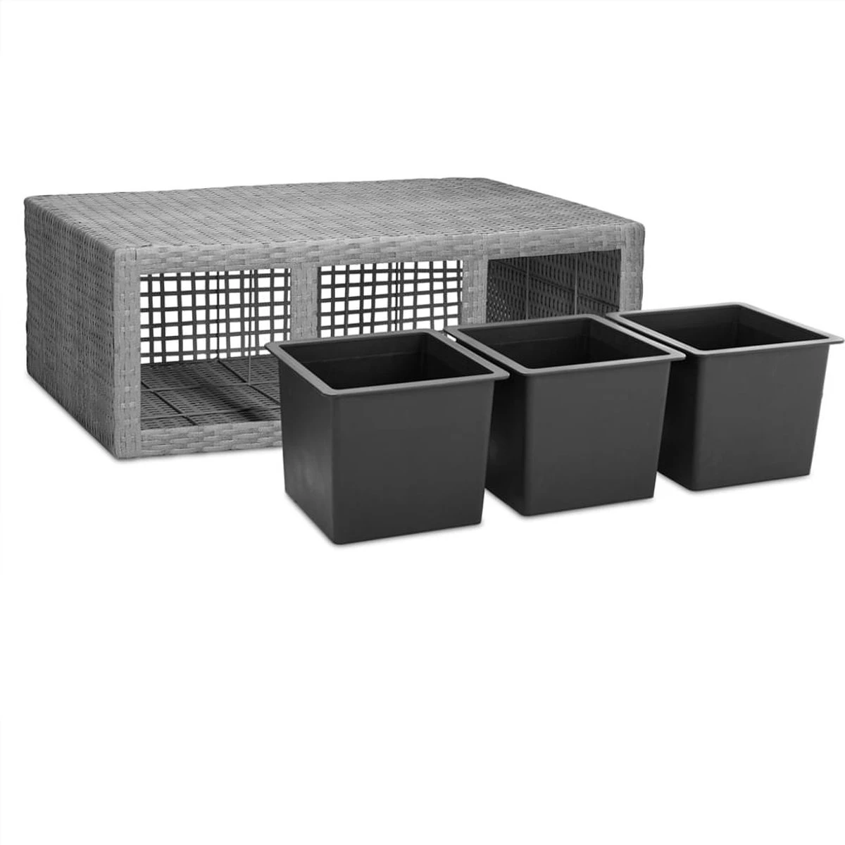 Casaria Staande Plantenbak – Met Waterafvoer 83x30,5x60cm - Zwart - Afbeelding 6