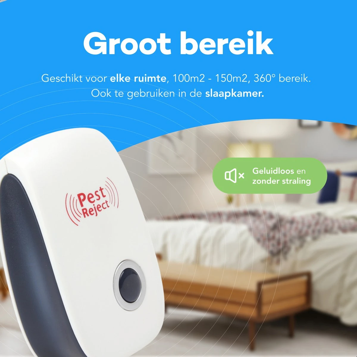 4 Pack Ultrasone Muizenverjager - Ongedierte Verjager - Muizenval - Diervriendelijk - Pest Reject - Repeller - Ratten Bestrijding - Muggenstekker - Vliegen - Insecten - Marter - Geluidloos - Wit - Afbeelding 3