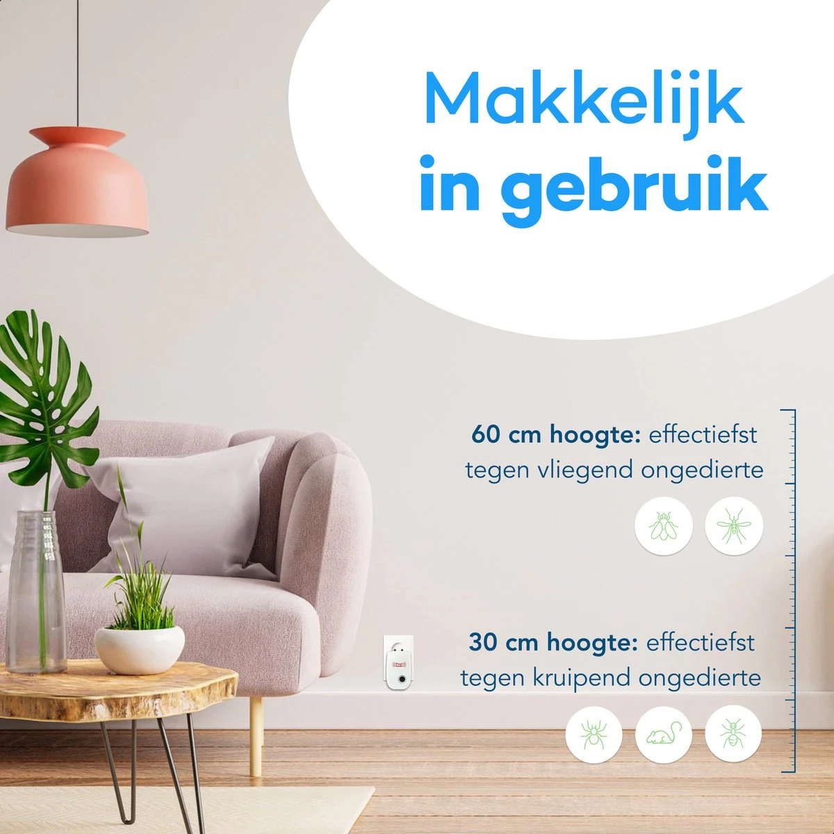 4 Pack Ultrasone Muizenverjager - Ongedierte Verjager - Muizenval - Diervriendelijk - Pest Reject - Repeller - Ratten Bestrijding - Muggenstekker - Vliegen - Insecten - Marter - Geluidloos - Wit - Afbeelding 6