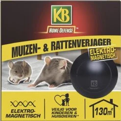 KB Home Defense Ratten- En Muizenverjager - Elektromagnetisch - 130m2 Bereik - Diervriendelijk - Ongedierte Verjager