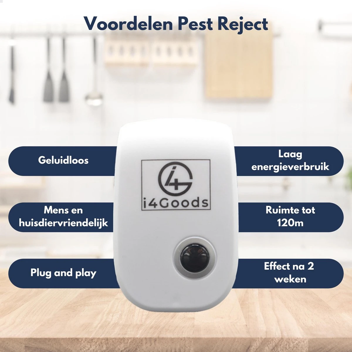 4-Pack I4Goods Ultrasone Ongedierte Verjager - Pest Reject - Muizenverjager - Vliegenverjager - Muggenstekker - Geen Chemicaliën Of Gif - Ook Voor Geaarde Stopcontacten - Afbeelding 8