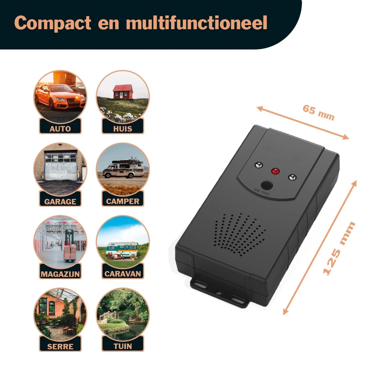 Sparckz Verjager® Marterverjager Auto 12V - Incl. Batterijen - Anti Ongedierte Outdoor & Indoor - Marters, Muizen, Steenmarter & Ratten Verjager - Afbeelding 7