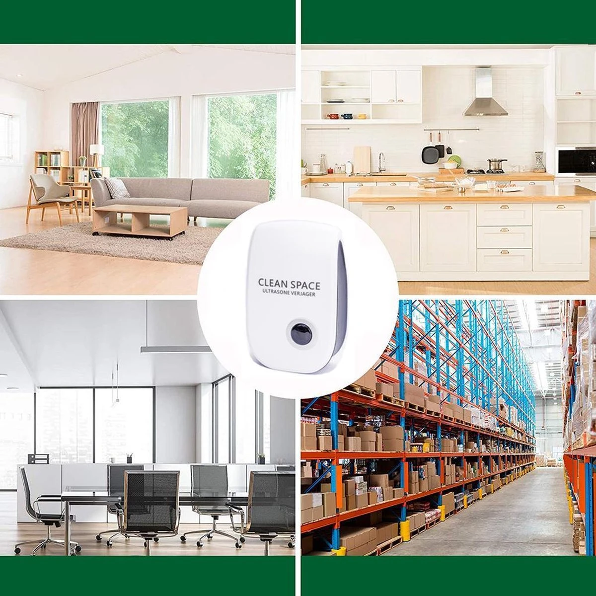 Merkloos CLEAN SPACE™ Ultrasone Ongedierte Verjager - Muizenverjager - Muizengif/Rattengif Alternatief - 4 Stuks - Afbeelding 9