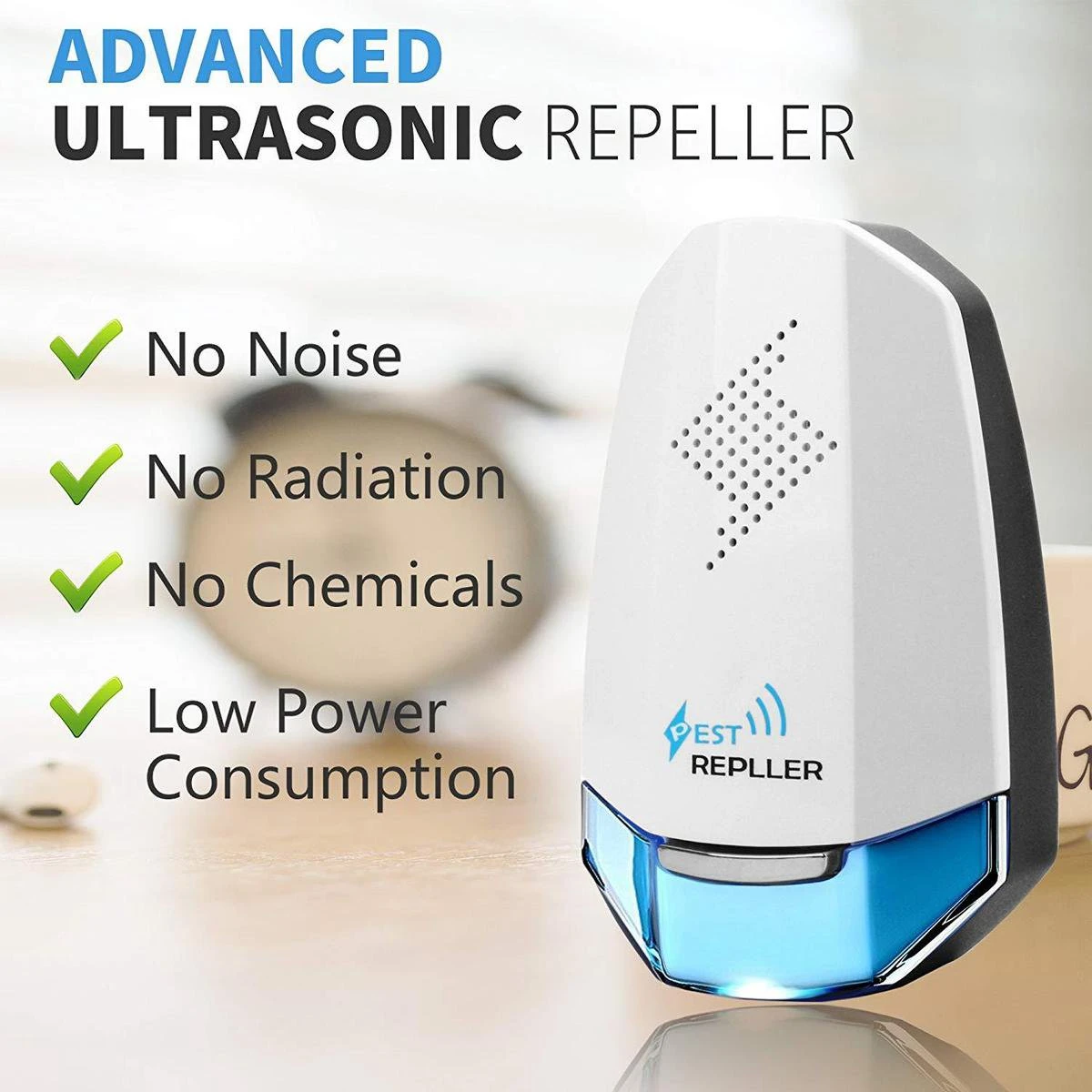 Ultrasonic Pest Repeller - Ongediertebestrijding Elektrisch - Ongedierte Verjager - Insectenverdelger - Bestrijd En Verjaagt Insecten / Muizen / Ratten / Spinnen / Mieren / Kakkerlakken / Muggen - Anti Ongedierte - Ultrasoon - Insecten Bestrijding - Afbeelding 6
