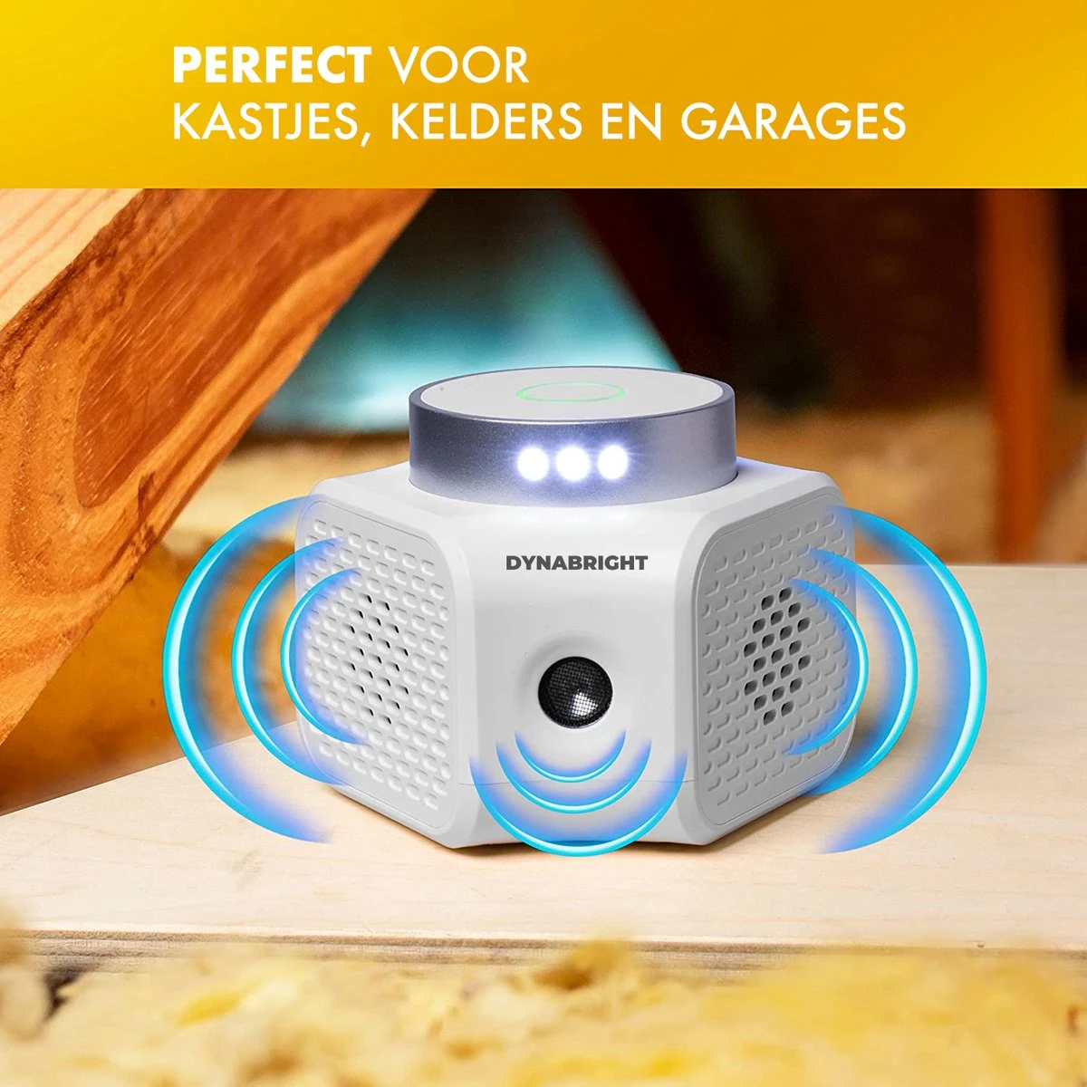 Dynabright Verjager® Muizenverjager - Ultrasone Verjager - Ultrasonische Ongedierte Verjager - 360 Graden & 4 Modi - Insecten Bestrijden - Pest Repeller - Oplaadbaar - PRO Versie - Afbeelding 5