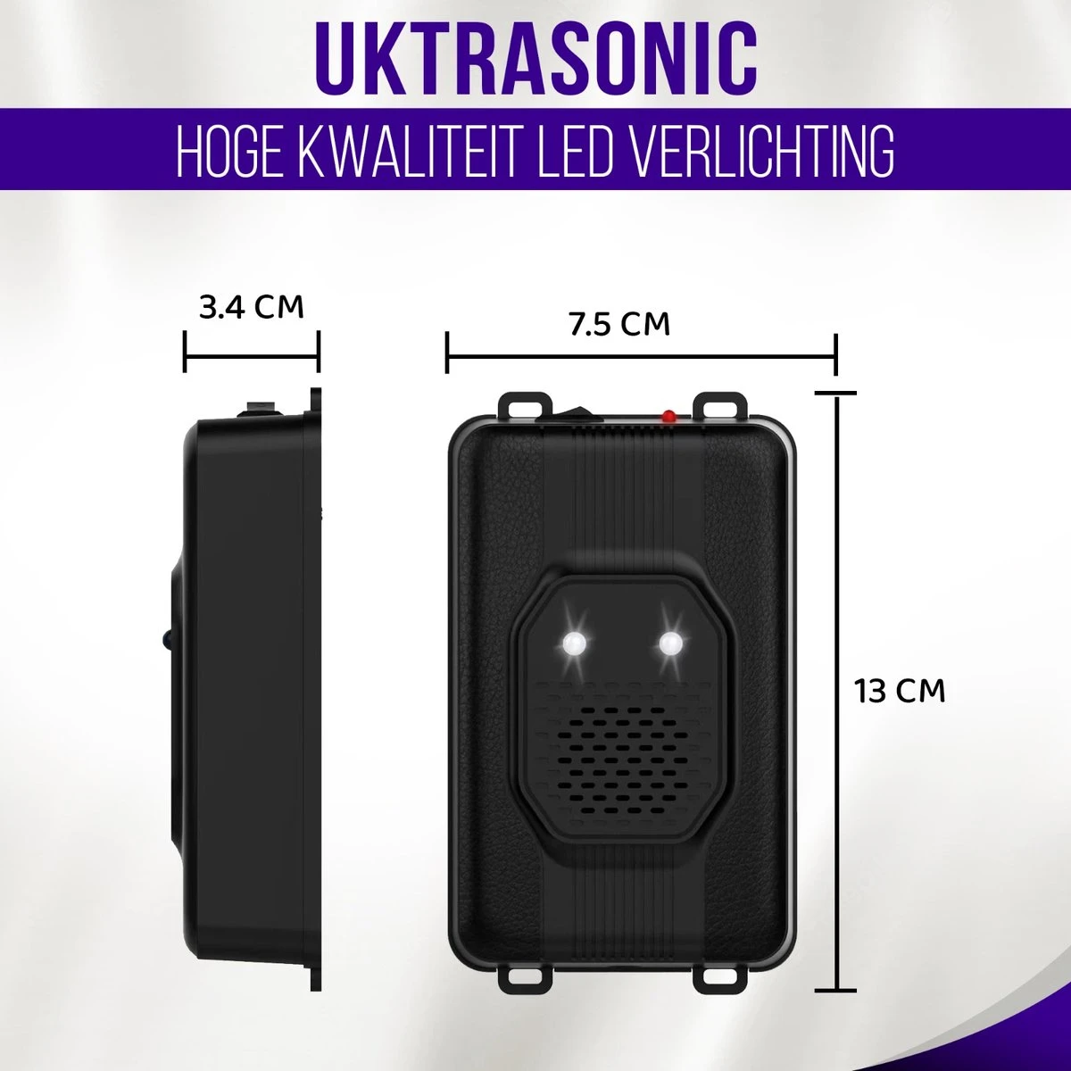 Xolby Marterverjager - Ongedierteverjager - Muizenverjager & Rattenverjager - Ultrasone & Flitsen - Werkt Op Autoaccu, Batterijen Of Netstroom - Voor Binnen, Buiten En Auto - Afbeelding 3