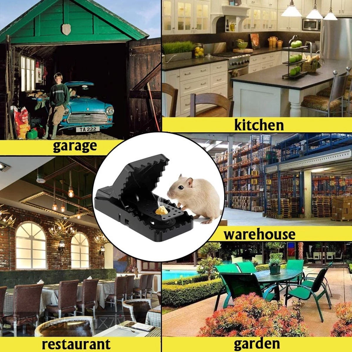 IGOODS Muizenvallen - Muizenval - Muizenklem - Mouse Trap - Voor Binnen En Buiten - Ongediertebestrijding - 2 STUKS - Afbeelding 2