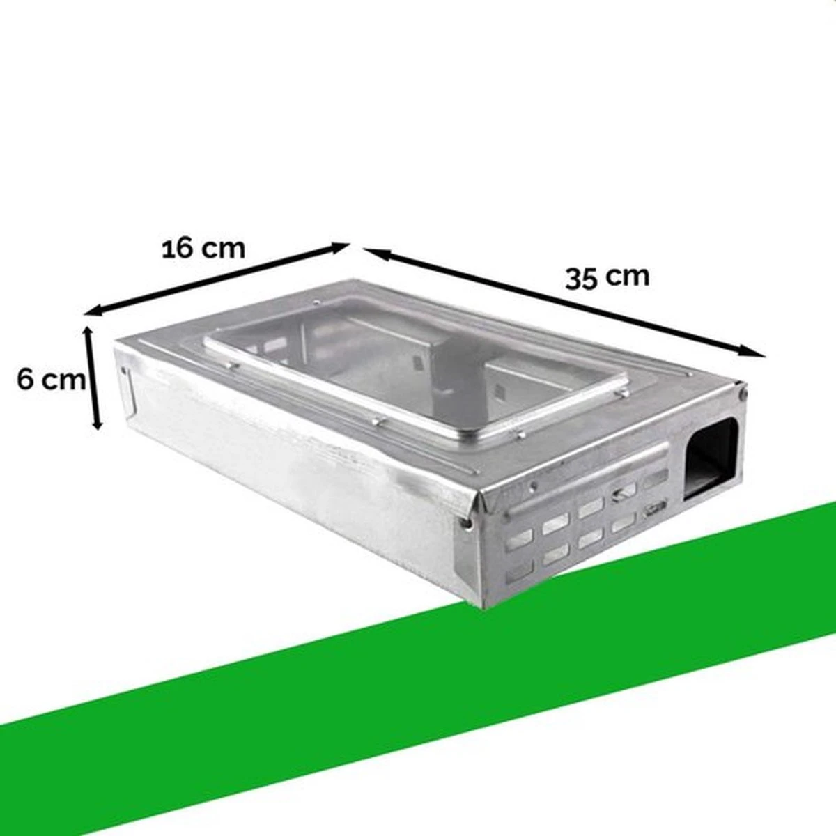 VerminBuster Diervriendelijke Muizenval - Geschikt Voor Meerdere Muizen - Rechthoek Inloopval - Afbeelding 3