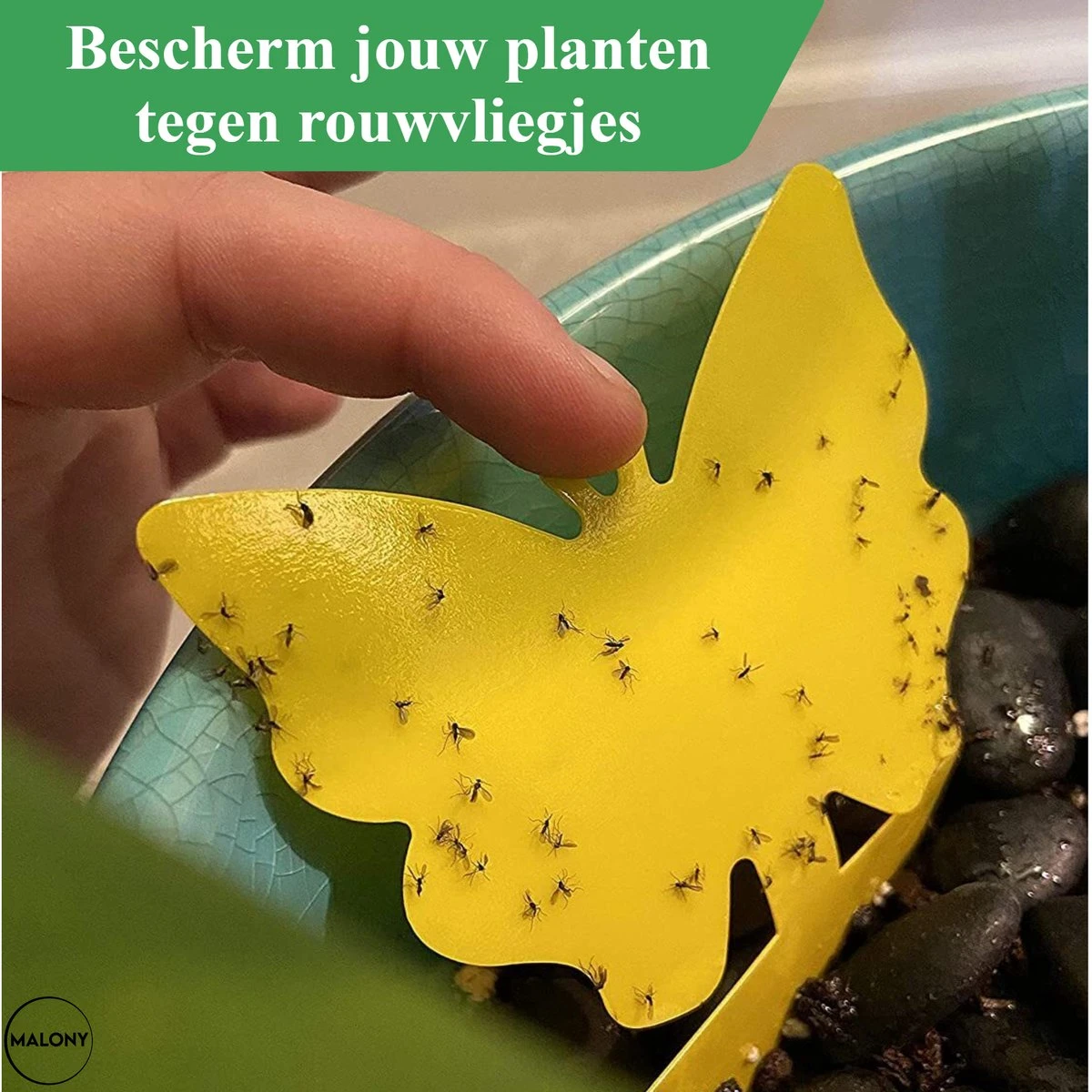 Vliegenvanger Set 24 Stuks - Fruitvliegjes Vanger - Rouwvliegjes Bestrijden - Insectenvanger - Plakstrips Dubbelzijdig - Afbeelding 10