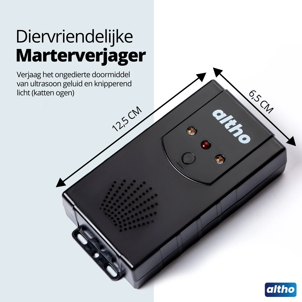 Altho Marterverjager - Ongedierteverjager - Marterverjager Auto - Steenmarter - Marter - Marterverjager Op Batterijen, 12V En Stopcontact - Indoor & Outdoor / Binnen & Buiten - Afbeelding 3