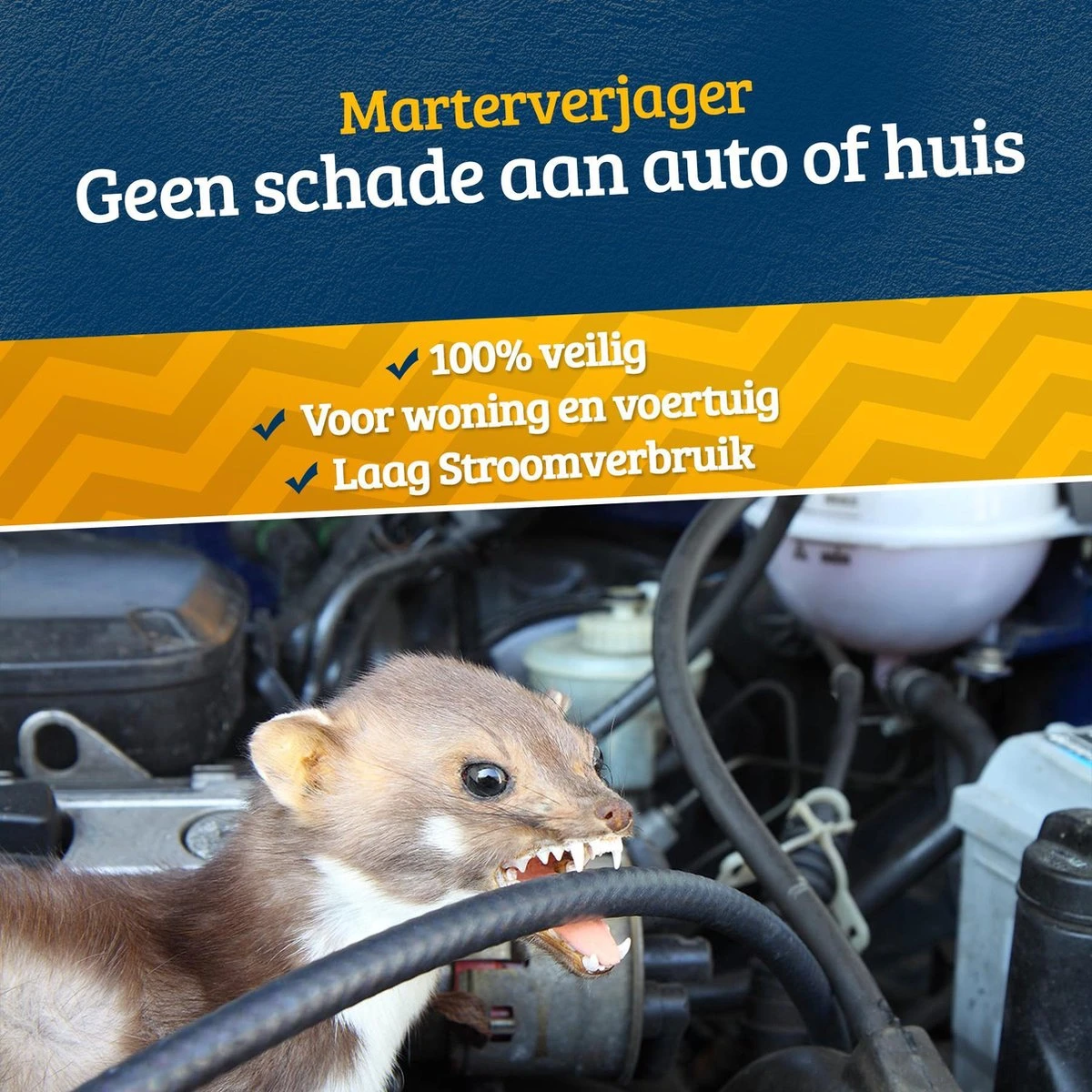 Ferodelli Marterverjager - Marter Verjager Auto - Muizenverjager - Batterijen - 12V - Stopcontact - Anti Marter - Huis - Afbeelding 2