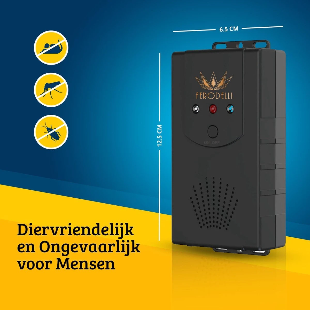 Ferodelli Marterverjager - Marter Verjager Auto - Muizenverjager - Batterijen - 12V - Stopcontact - Anti Marter - Huis - Afbeelding 5