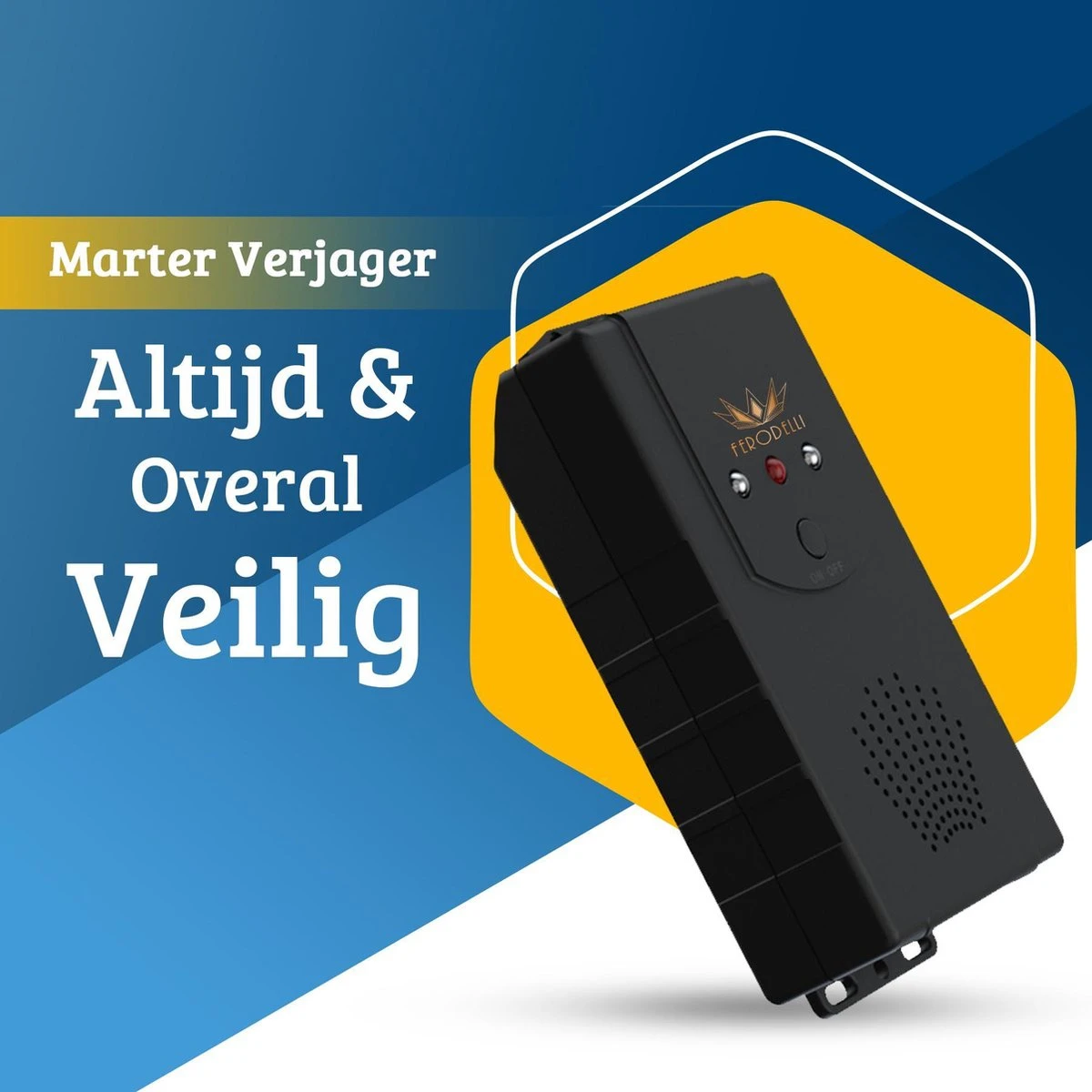 Ferodelli Marterverjager - Marter Verjager Auto - Muizenverjager - Batterijen - 12V - Stopcontact - Anti Marter - Huis - Afbeelding 8