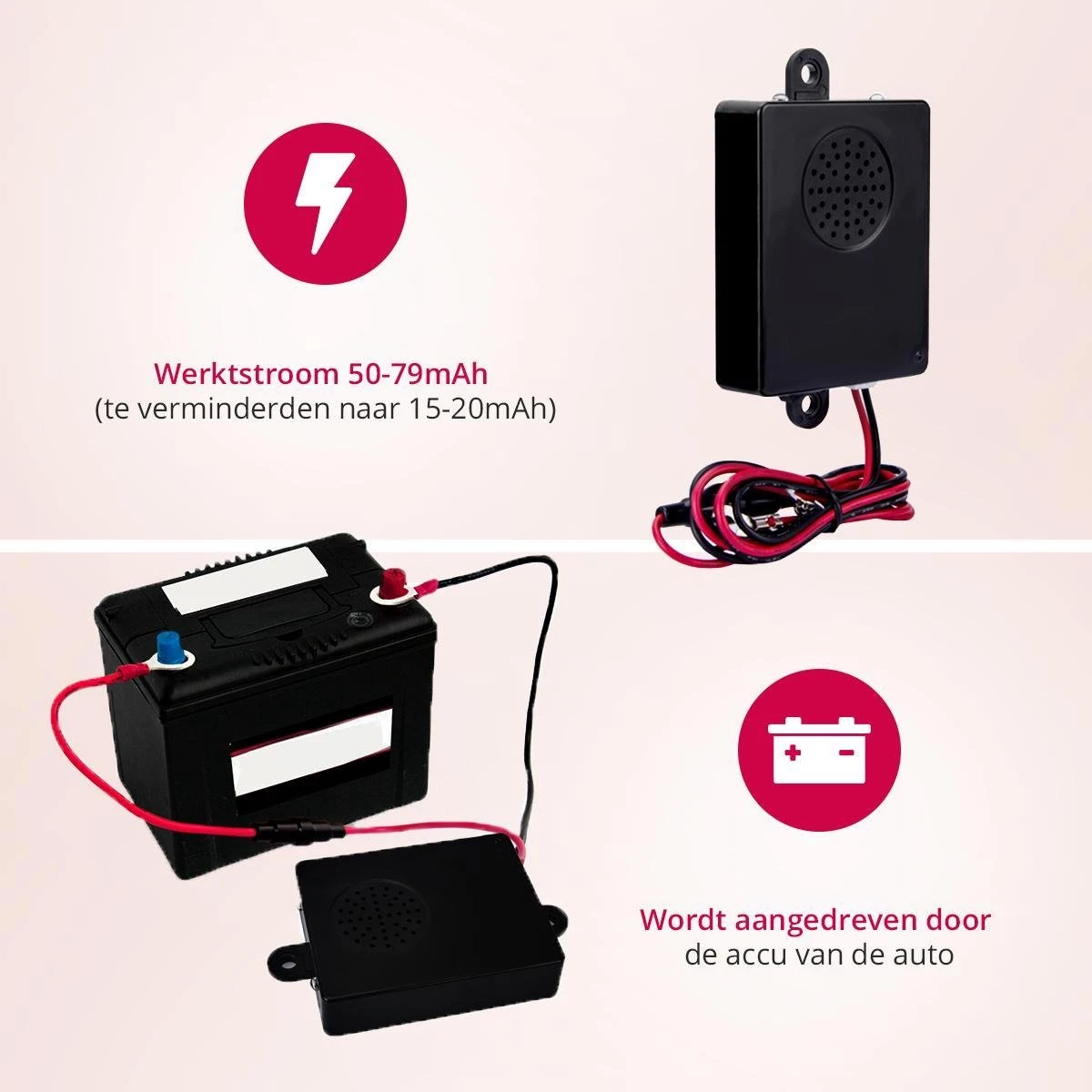 Marterverjager Auto 12V - Muizenverjager - Ongedierte Verjager Met Ultrasone - Steenmarter Verjager - Afbeelding 5