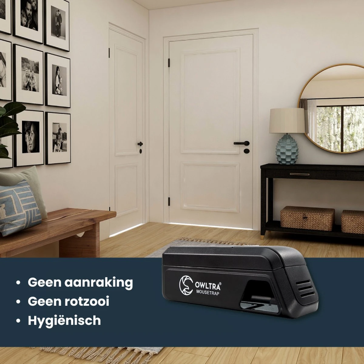 OWLTRA® Elektrische Muizenval - Ongediertebestrijding - Veilig & Hygiënisch - Effectief - Afbeelding 6