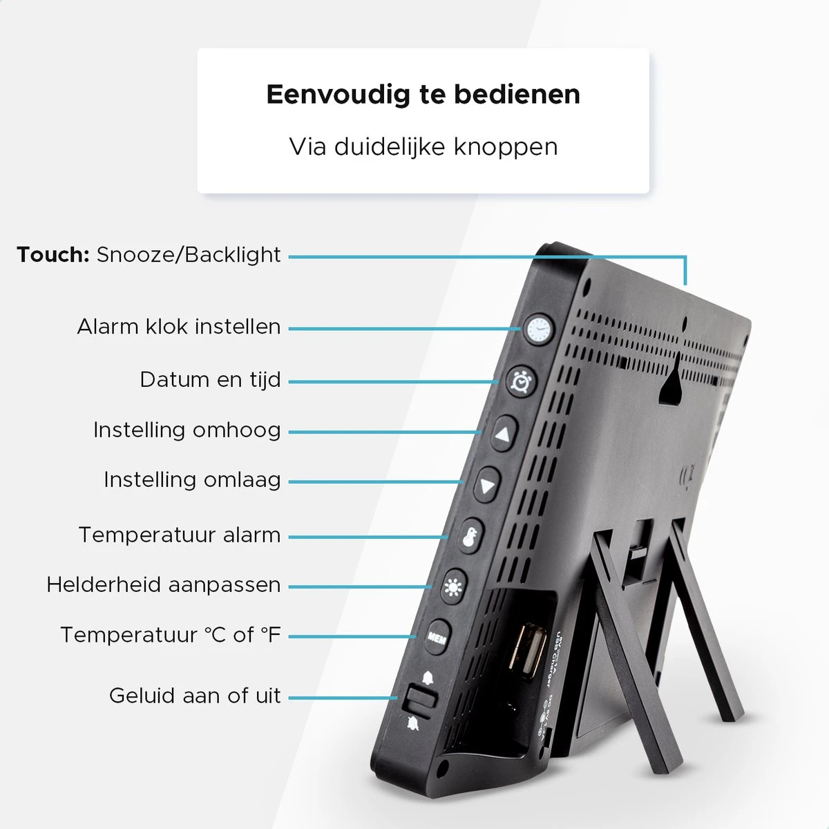 Qumax Weerstation Binnen En Buiten - Draadloos Weerstation Met Buitensensor Tot 60 Meter Bereik - Waterdicht - Afbeelding 10