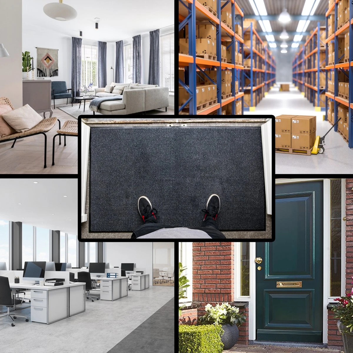 In Round Deurmat Voor Binnen En Buiten – 90 X 150 Cm – Antraciet - Afbeelding 5