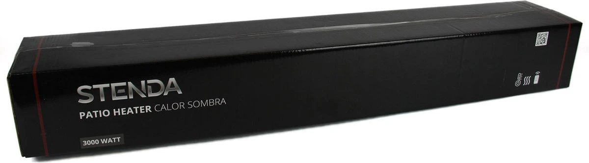 Electrische Terrasverwarmer Elektrisch 3000 Watt - Stenda Calor Sombra 3000 Watt - Mat Zwart - Afstandsbediening - Minimale Rode Gloed - Afbeelding 6