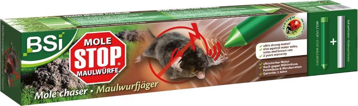 Merkloos BSI Mollenverjager Extra Sterk Op Batterijen | Mollen Stop - Afbeelding 6