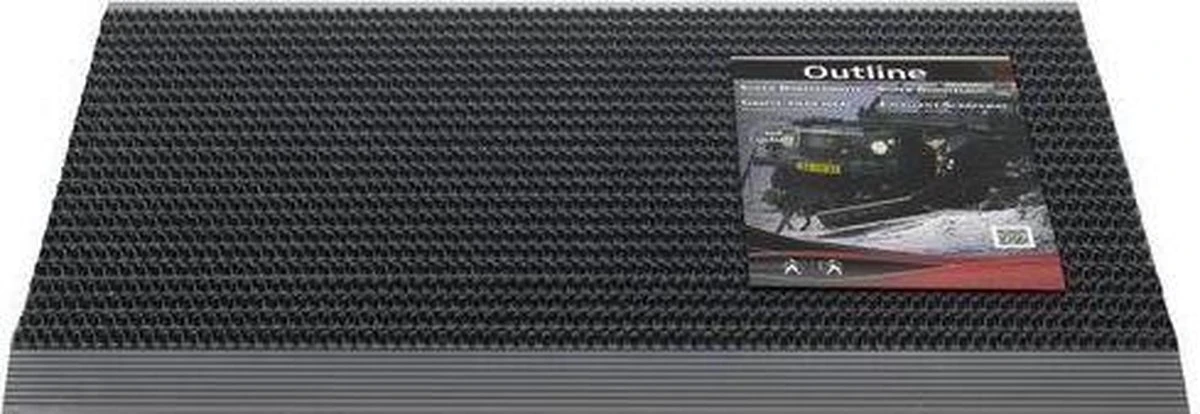 Hamat Deurmat Outline - 50x80 - Pure Zwart - Afbeelding 2