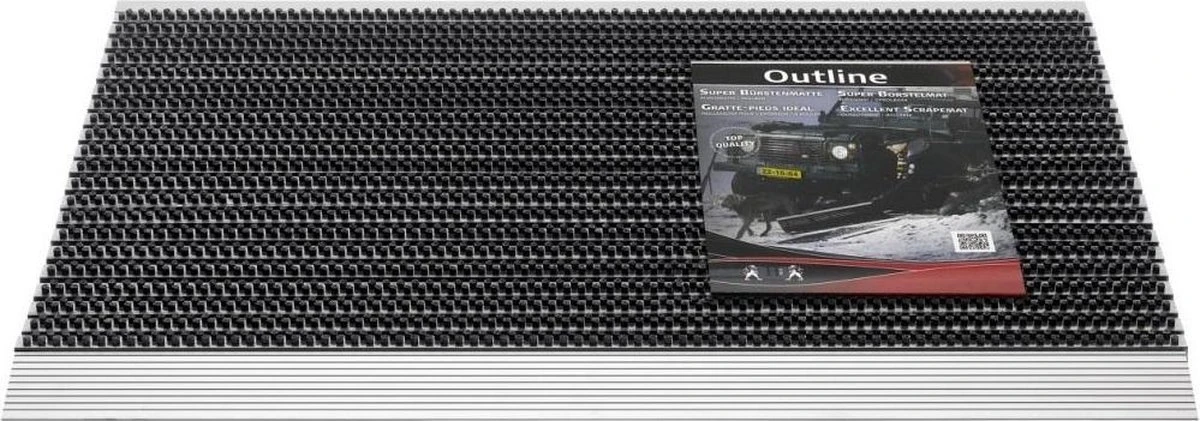 HAMAT Outline Deurmat - Borstelmat - 80x50 Cm - Voor Buiten - Zwart - Afbeelding 3