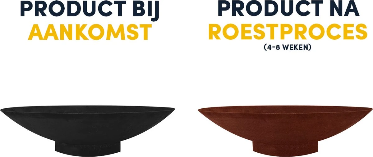 Gofire Adeco Vuurschaal - L - Cortenstaal - 80 Cm - Afbeelding 5