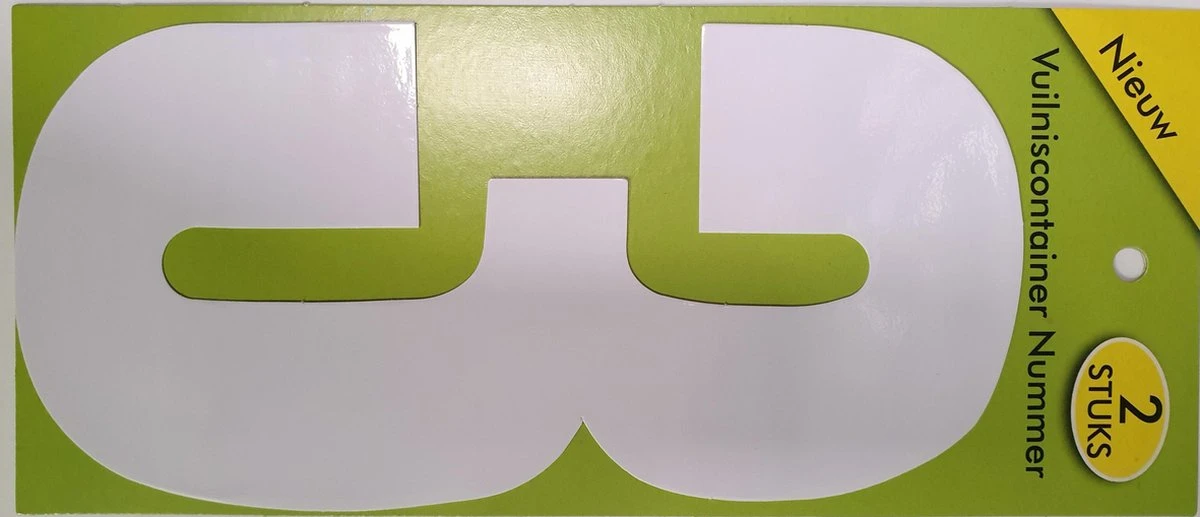 Cijfer 3 - Vuilniscontainer Nummer - 3 - Verpakt Per 2 Stuks - Cijfer Sticker - Nummer Sticker - 17,5 Cm Hoog
