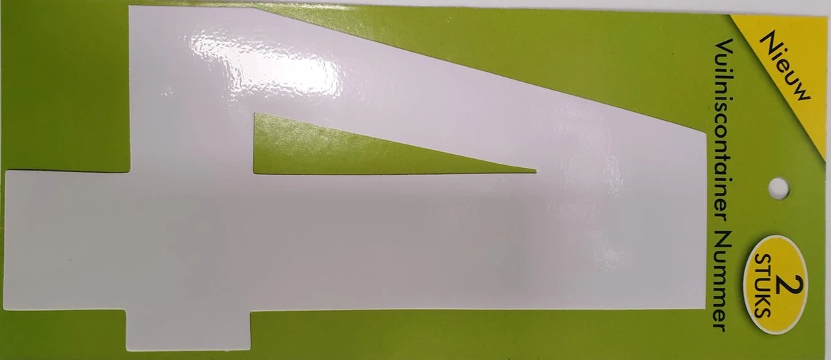 Cijfer 4 - Vuilniscontainer Nummer - 4 - Verpakt Per 2 Stuks - Cijfer Sticker - Nummer Sticker - 17,5 Cm Hoog