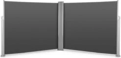 Bari Doppio 616 Dubbele Zijschermen 6x1,6m Aluminium Antraciet