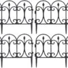 Merkloos Tuinhekjes - 4x Stuks - Kunststof - 60 X 30 Cm - Zwart
