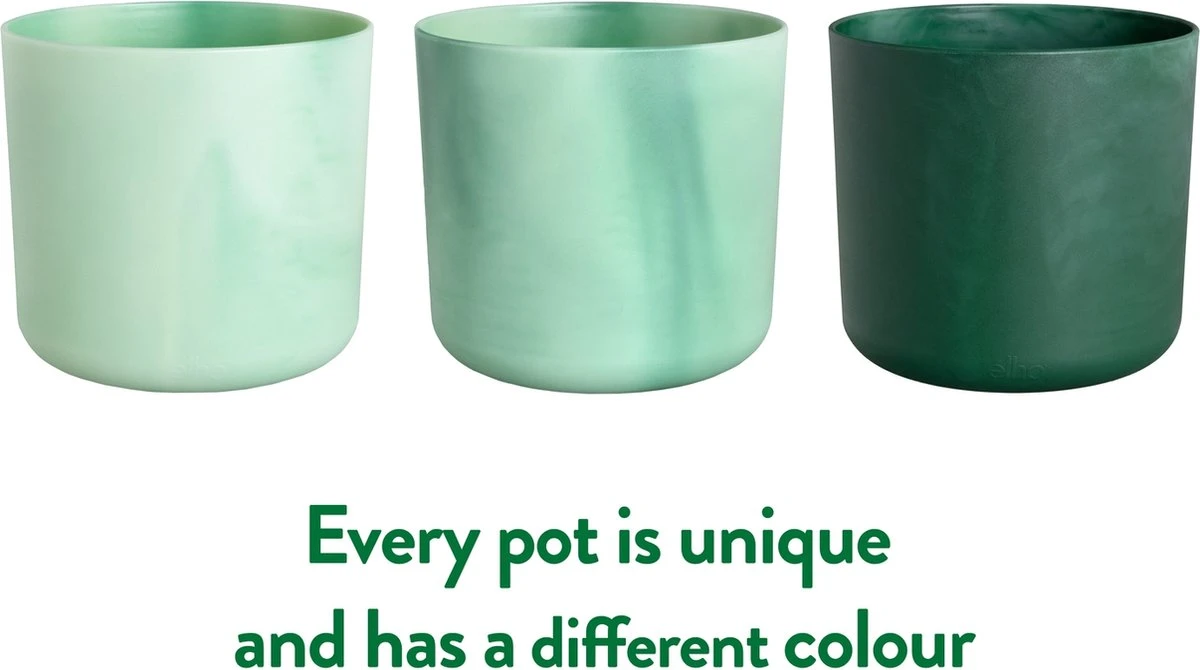 Elho The Ocean Collection Round 22cm - Bloempot Voor Binnen - 100% Gerecycled Materiaal - Gemaakt Met Zeeafval - Ø 22.3 X H 20.4 Cm - Pacifisch Groen - Afbeelding 10