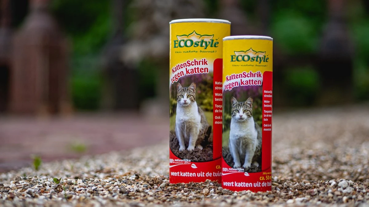ECOstyle KattenSchrik - Kattenverjager Voor Buiten - Korrels Met Geurstof - Werkt Binnen 2 Weken - Waterbestendig - 400 GR - Afbeelding 3