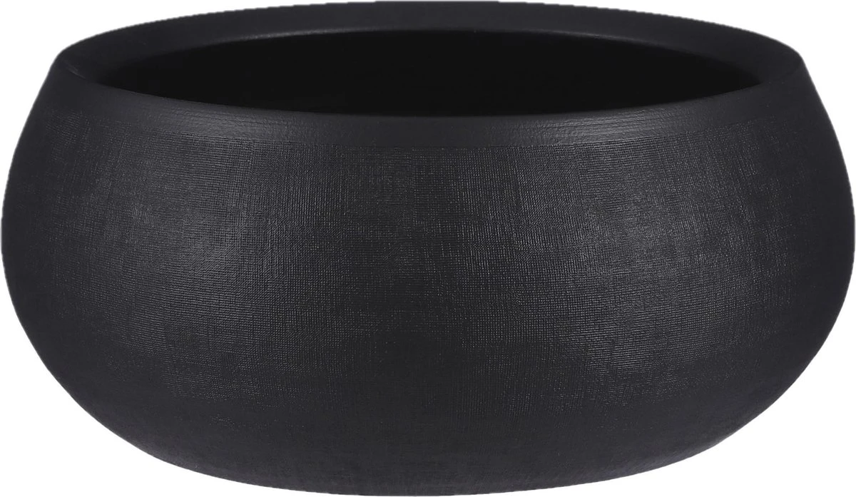 Mica Decorations Douro Ronde Schaal - H14 X Ø34cm - Terracotta - Zwart